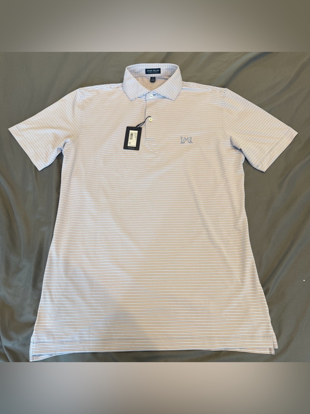 NWT Peter Millar Summer Comfort Stripe Polo Shirt Men's Size Medium